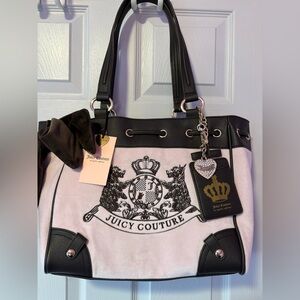 NEW RELEASE Juicy Couture Classic Scottie Dogs Tote Chiffon Pink Daydreamer